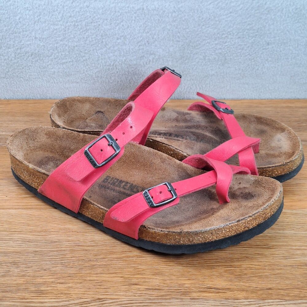 Birkenstock Mayari Women's 7-7.5 EU 38 Strappy Sandals Pink Magenta Birko-Flor